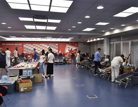 FK Crvena zvezda, dobrovoljno davanje krvi