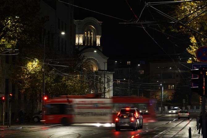 centar grada, nocni snimci, prevoz, kisa, BEOGRAD VECE JESEN