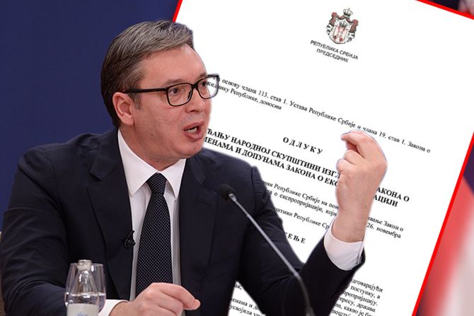 Aleksandar Vučić Odluka Zakon o eksproprijaciji