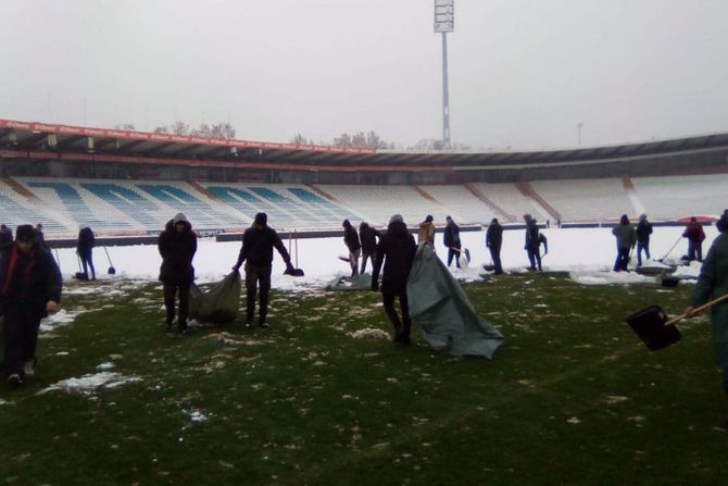 FK Crvena zvezda, Marakana, Sneg