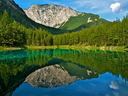 Zeleno jezero, Štajerska, Austrija, Mesnerin, Hohšvab, Alpi, Planine