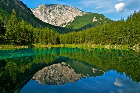 Zeleno jezero, Štajerska, Austrija, Mesnerin, Hohšvab, Alpi, Planine