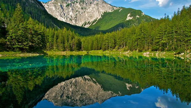 Zeleno jezero, Štajerska, Austrija, Mesnerin, Hohšvab, Alpi, Planine