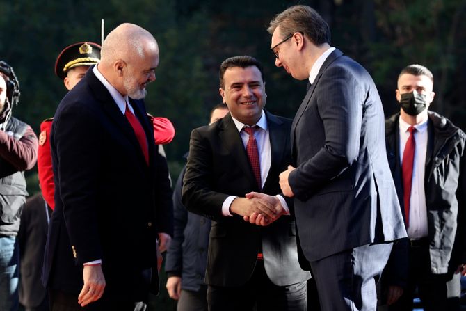 Aleksandar Vučić Edi Rama Zoran Zaev Aleksandar Vučić Edi Rama Zoran Zaev