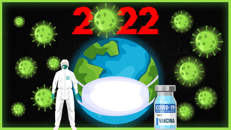 2022 korona virus, planeta svet maska, vakcina