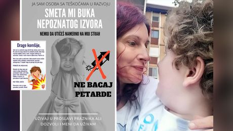 Biljana Nešic sa sinom koji ima autizam Stop petardama