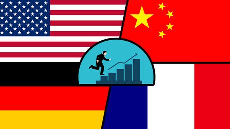 privredni rast Amerika, Kina, Francsuka i Nemačka