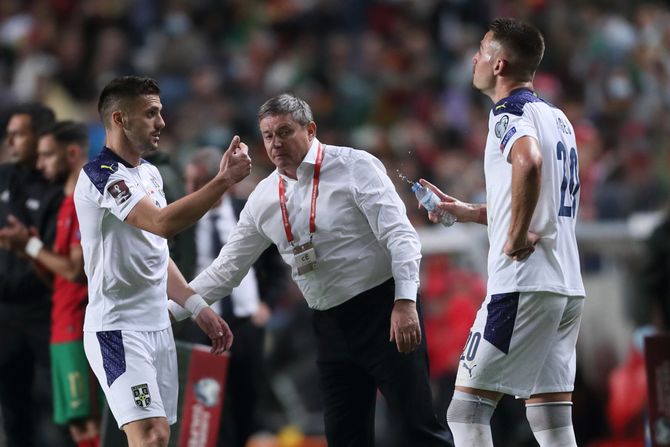 Sergej Milinković Savić, Dragan Stojković Piksi, Dušan Tadić, Fudbalska reprezentacija Srbije Sergej Milinković Savić, Dragan Stojković Piksi, Dušan Tadić, Fudbalska reprezentacija Srbije