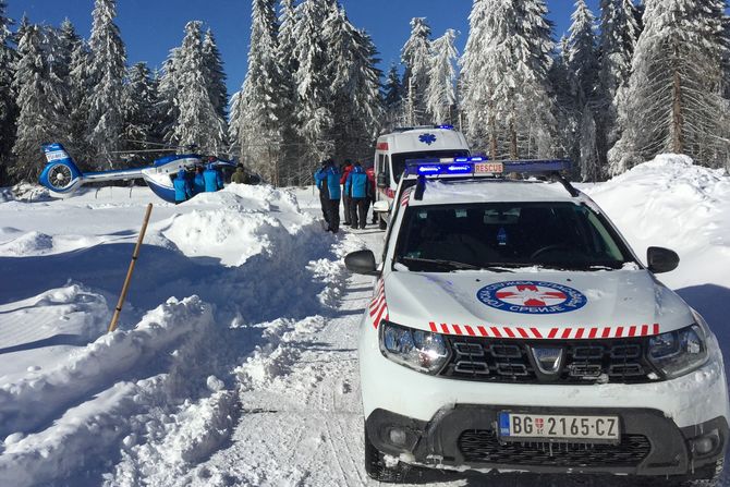 Kopaonik, povređen skijaš, GSS