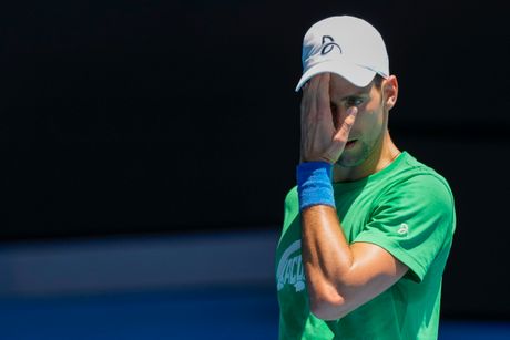 Novak Đoković, trening, Australijan open 2022, Melburn Novak Đoković, trening, Australijan open 2022, Melburn