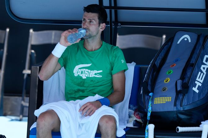 Novak Đoković, trening, Australijan open 2022, Melburn