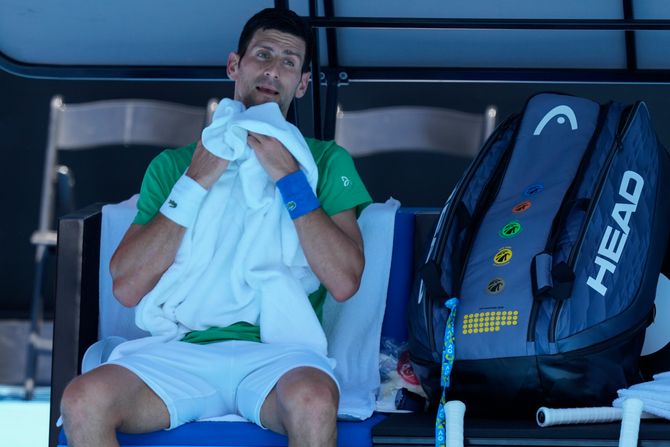 Novak Đoković, trening, Australijan open 2022, Melburn Novak Đoković, trening, Australijan open 2022, Melburn