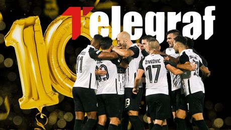 FK Partizan 10 deseti rođendan Telegraf čestitka