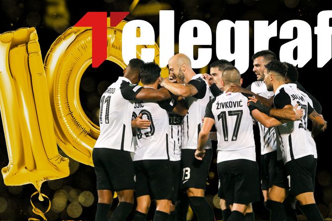 FK Partizan 10 deseti rođendan Telegraf čestitka