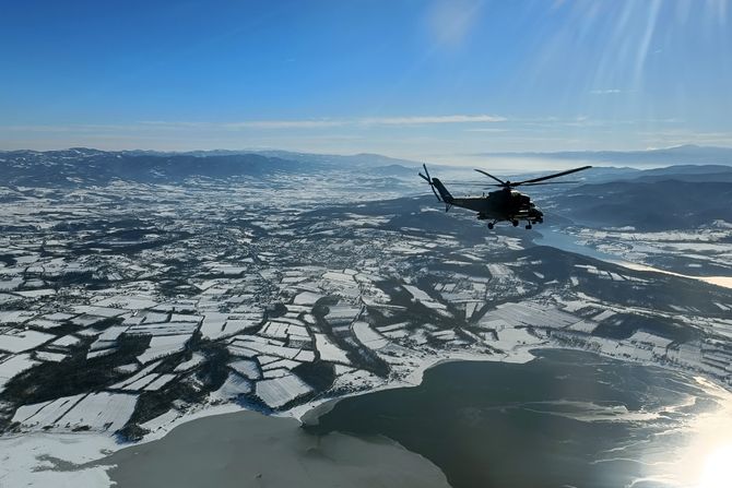 Letačka obuka na aerodromu Morava, helikopter