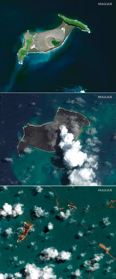 Ostrvo Tonga erupcija vulkana pepeo
