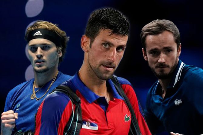 Novaka Đokovića, Danil Medvedev, Aleksandar Zverev