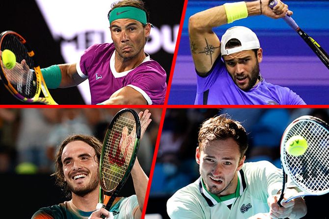 Rafael Nadal, Danil Medvedev, Stefanos Cicipas i Mateo Beretini,