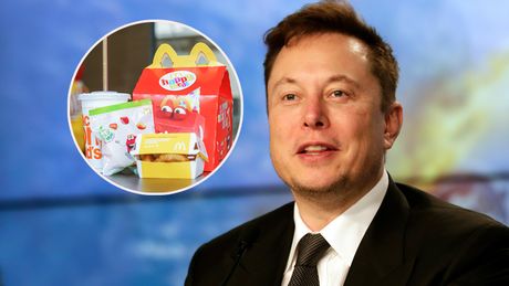 Elon Musk, Ilon Mask Mek donalds, hepi mil, happy meal