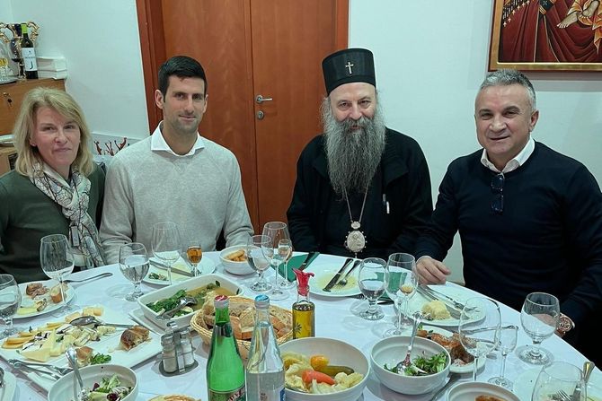Novak Đoković Patrijarh Porfirije Sveti Sava Novak Đoković Patrijarh Porfirije Sveti Sava