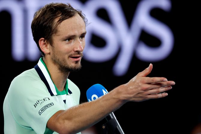 Obraćanje Medvedeva nakon ulaska u finale Australijan opena Obraćanje Medvedeva nakon ulaska u finale Australijan opena
