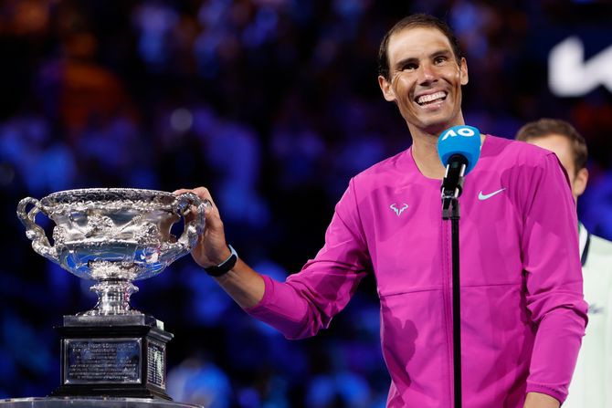 Rafael Nadal, Australian Open 2022, pehar