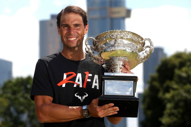 Rafael Nadal, Australijan open 2022, pehar