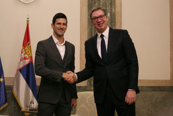 Novak Đoković i Aleksandar Vučić Novak Đoković i Aleksandar Vučić