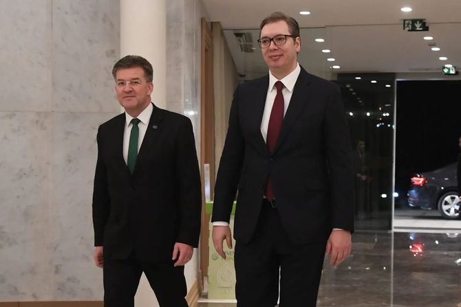 Aleksandar Vučić, Miroslav Lajčak Aleksandar Vučić, Miroslav Lajčak