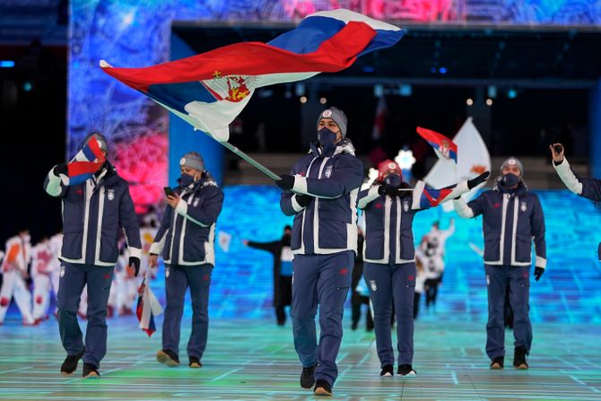 Srpska delegacija na otvaranju Zimskih olimpijskih igara