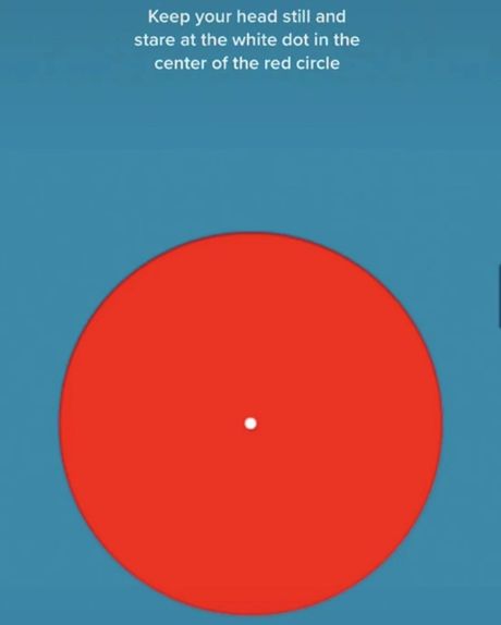 Optička iluzija, crveni krug Optička iluzija, crveni krug