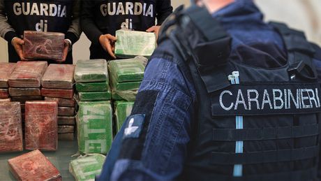 Zaplenjen kokain Italija, Italijanska policija, karabinjeri