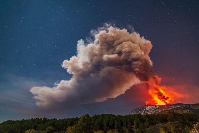 Italy Volcano Etna Italija Vulkan Etna