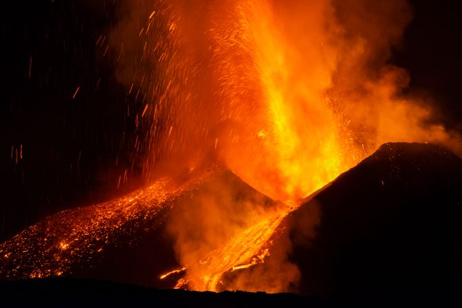 Italy Volcano Etna Italija Vulkan Etna