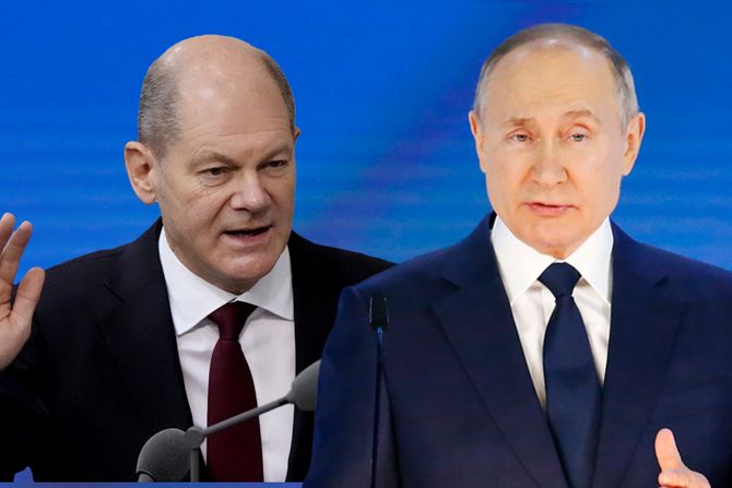 Olaf Šolc i Vladimir Putin Olaf Šolc i Vladimir Putin