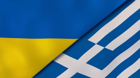 Ukrajina i Grčka zastava zastave