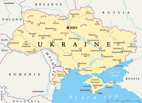 Ukrajina, Rusija mapa