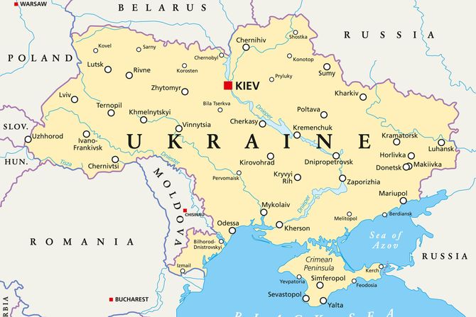 Ukrajina, Rusija mapa Ukrajina, Rusija mapa