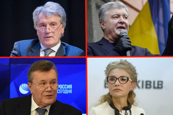 Viktor Juščenko, Petro Porošenko, Viktor Janukovič i Julija Timošenko Viktor Juščenko, Petro Porošenko, Viktor Janukovič i Julija Timošenko