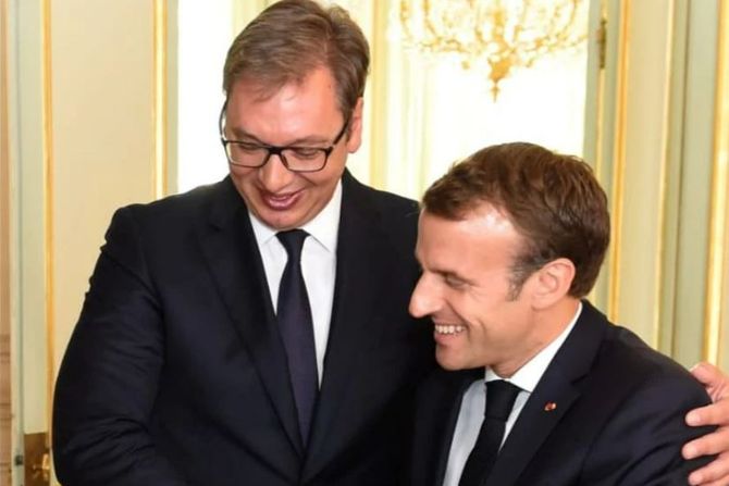 Aleksandar Vučić, Emanuel Makron Aleksandar Vučić, Emanuel Makron