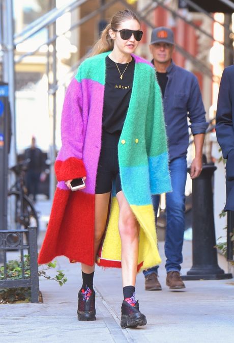 Color blocking, Gigi Hadid Color blocking, Gigi Hadid