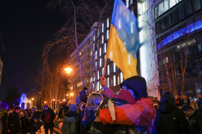 Ukrajina Rusija sukob rat protest Belgija Brisel