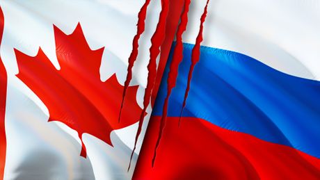 Kanada Rusija kanadsko ruska zastava zastave