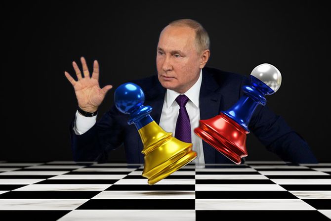 Putin, Rusija Ukrajina vojska sukob zastava Putin, Rusija Ukrajina vojska sukob zastava