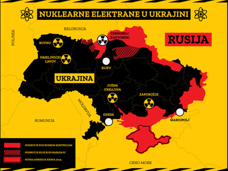 Nuklearne elektrane u Ukrajini, Mapa