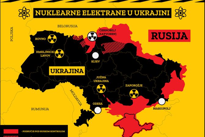 Nuklearne elektrane u Ukrajini, Mapa