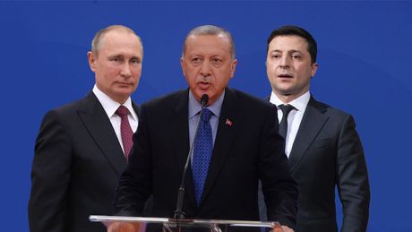 Vladimir Putin, Redžep Tajip Erdogan, Volodimir Zelenski
