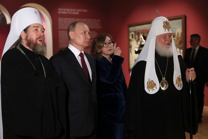 Metropolitan of Pskov and Porkhov Tikhon Shevkuno Vladimir Putin i Otac Tihon