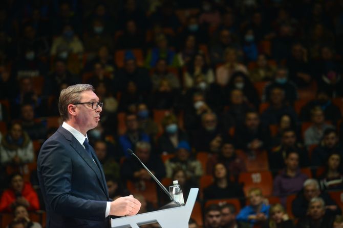 Leskovac Aleksandar Vučić Srpska napredna stranka SNS predizborni skup