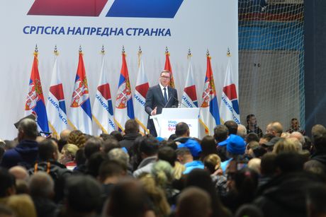 Leskovac Aleksandar Vučić Srpska napredna stranka SNS predizborni skup